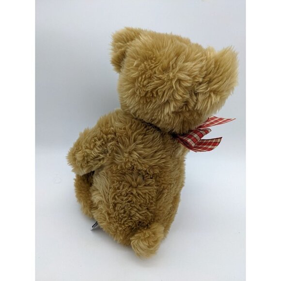 Progressive Plush Berne Bear plush stuffed animal animal 12" red gold bow - Picture 5 of 10
